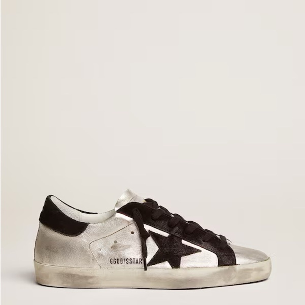 Golden goose sneaker Super-Star in silver leather, EU size 39, used